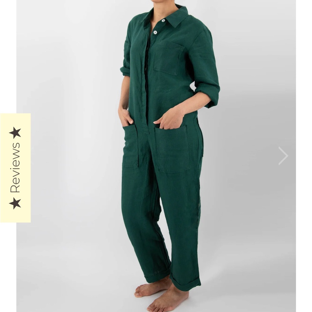 Sunday Morning Isabelle Linen Jumpsuit, Medium